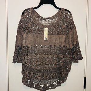 NWT Taupe Miss Kelly shirt